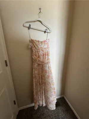 Birdy Grey Grace Convertible Dress with slit in Chiffon Pressed Floral sz S NEW thumbnail 10
