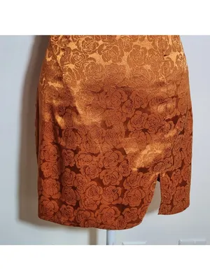 Lucy in the Sky Orange One Shoulder Mini Dress Size Small thumbnail 4