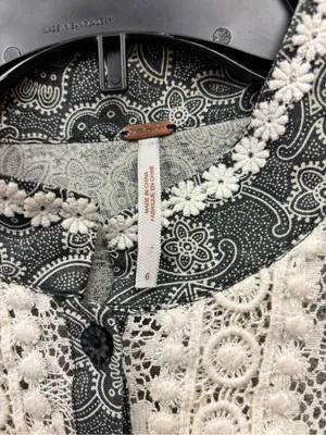 Free people boho floral lace midi dress long sleeve size 6 thumbnail 4