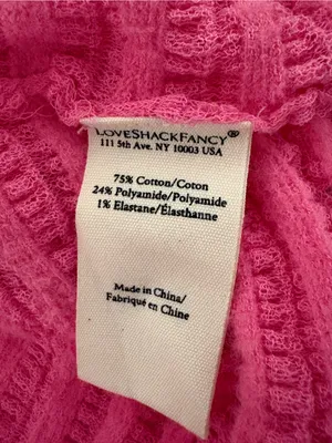 LoveShackFancy Celosia Tiered Ruffle Cardigan in Lovestruck Pink Size Small thumbnail 5