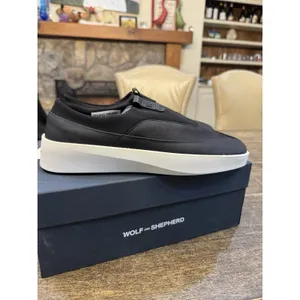 Wolf & Shepherd Cruise Tre Size 40 W 9 M 7.5 Black White Leather Slip On Sneaker thumbnail 4
