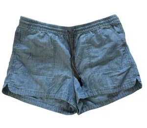 J.Crew Seaside Chambray Drawstring Shorts Blue 100% Cotton Size L thumbnail 1