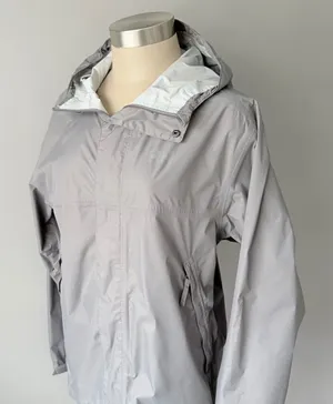 Helly Hansen Gray Hooded Rain Jacket Women’s Small Waterproof Lightweight thumbnail 1