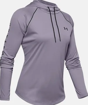 Under Armour Velocity Wordmark Loose Hoodie Lavender UA Tech HeatGear XL thumbnail 1