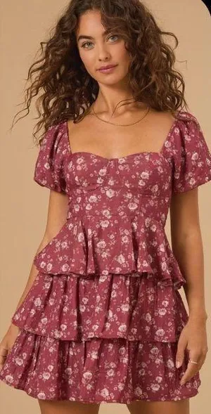 Burgundy Altar’d State Dress thumbnail 1