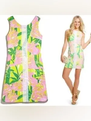 Lilly Pulitzer Pink Label Top with Green and Yellow Trim thumbnail 2
