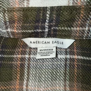 American Eagle Women's Plaid Flannel Peplum Button Up Shirt thumbnail 2