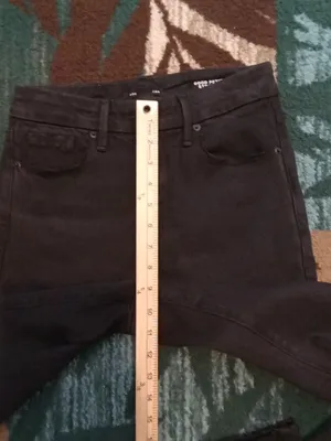 Good American Black Good Petite Straight Mid Rise Jeans Viscose Blens Womens 26 thumbnail 10