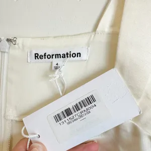 Reformation | NWT Willy Satin Sweetheart Maxi Dress in Ivory White Size 4 thumbnail 7