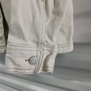 Pacsun Womens Denim Jacket XS/S Beige Oversized Y2K Shacket Trucker Coat Coastal thumbnail 7
