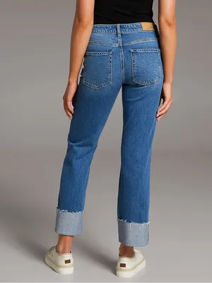 BKE Payton Cropped Straight Stretch Cuffed Jean thumbnail 3