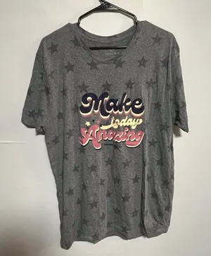 Gray Graphic Short Sleeve Tee Size L thumbnail 1