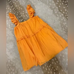 La Lavon bright orange ruffle tiered sundress women’s size large thumbnail 4