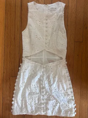 White Eyelet Mini Dress thumbnail 2