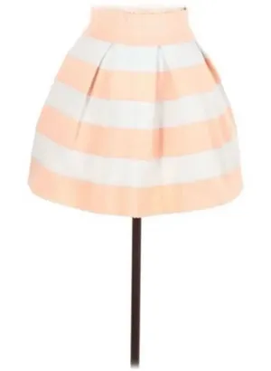 Brand New Womens Cleo Apparel Boutique Textured Striped Mini Skirt - Sz M thumbnail 1