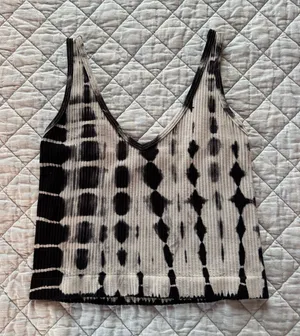 Black and White Tie Dye Tank thumbnail 1