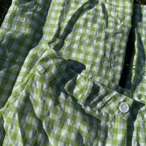 Green Checkered Wide Leg Pants thumbnail 2