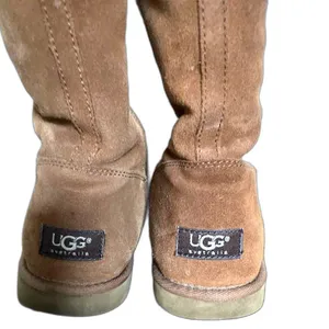 Ugg Chestnut Brown Zip-Up Tall Sheepskin Shearling Boots, Size 7 thumbnail 5