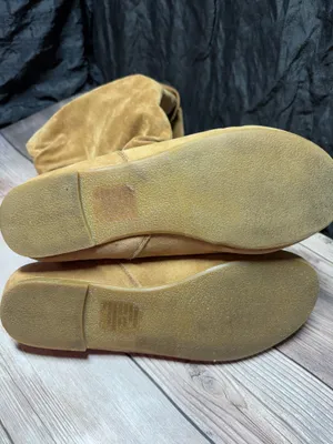 Tan Suede Slouch Boots Size 7.5 Brown thumbnail 6