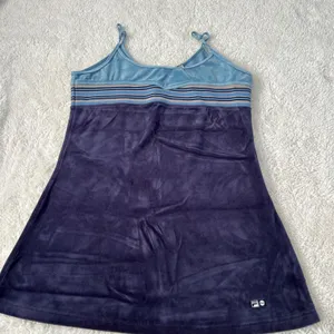 Fila 90s VTG Womens Blue Swim Cover Up Dress Retro Summer Resort Cotton Preppy thumbnail 1