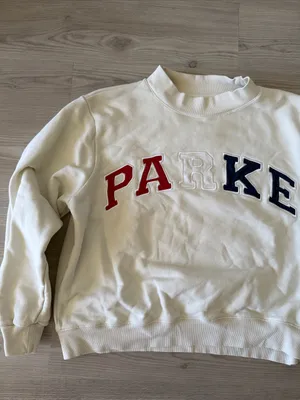 Parke Fourth Of July Drop Mockneck Sweater with Red, White & Blue Lettering thumbnail 3