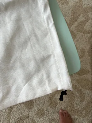 Vince White Cotton Dust Bag with Drawstring Closure thumbnail 4