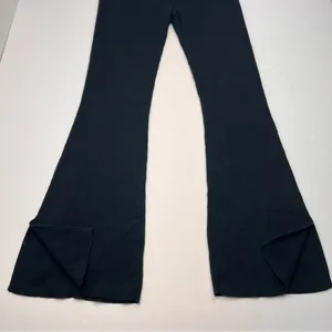 Favorite Daughter Cotton Cashmere Blend Ribbed‎ Pants Women Size XS Black Flare thumbnail 5