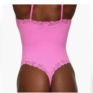 SKIMS Fits Everybody Lace Cami Bodysuit‎ | Neon Orchid- NWT thumbnail 2