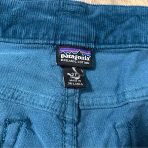 Patagonia Teal Blue Organic Cotton Corduroy Pants Women's 27 Short / 4 Straight thumbnail 4