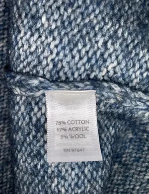 J.Jill Multi Blue Knit Open Front Draped Vest Sleeveless Sweater Xs thumbnail 8