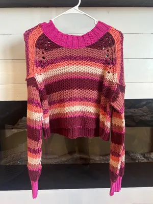 Free People Women's Devon Open-Knit Long-Sleeve Sweater thumbnail 2