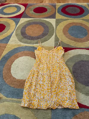 Superdown Aj Cami Ruffle Dress Very Short Mini Floral Print Yellow Size XS thumbnail 5