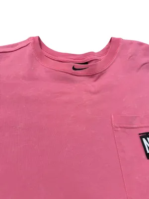 Nike Sportswear Retro 90s Washed T-Shirt Dress Pink Oversized Cotton Crew XL thumbnail 6