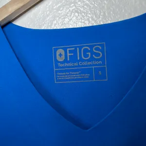 FIGS Womens Technical Collection V-Neck Blue Scrub Top S thumbnail 6