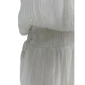 Ramy Brook NWT Lydia White Gold Lurex Smocked Mini‎ Dress XS thumbnail 6