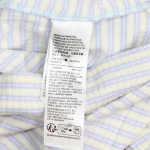 NWT Levi's Striped Britt Cotton Snap-Front Top A50550006 2X Sade Stripe Blue thumbnail 7