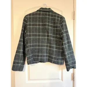Old Navy Vintage Y2K Old Navy Zip Up Plaid Jacket Blazer‎ Women’s Medium Green thumbnail 10