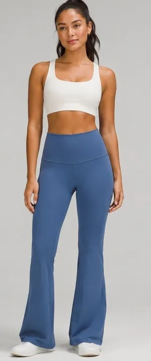 Lululemon Groove Super High Rise Flared Pant Women's 8 Utility Blue Nulu Yoga thumbnail 1