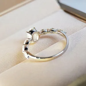 NEW Women's 2Ct Oval Simulated Diamond 14k‎ White Gold Plated Ring Size 7 thumbnail 5