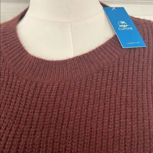 Cupshe Morning Brew Brown Mini Sweater Dress, Size Large, NWT thumbnail 6