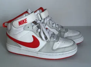 Nike Court Borough Mid 2 White Orange Sneakers Youth 5.5Y Women’s 7 thumbnail 1