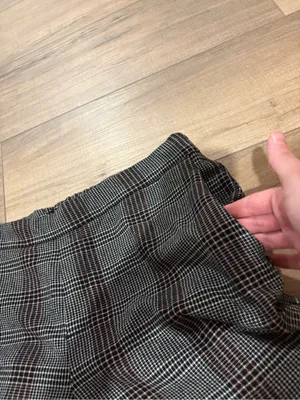 Old navy pull on straight leg plaid pants grey size 10 thumbnail 10