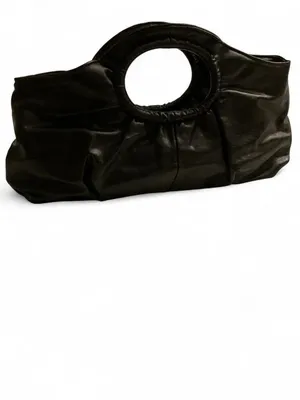 NWOT Giannini Black Ruched Handbag thumbnail 2