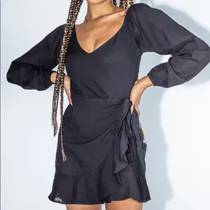 Princess Polly Kameron Mini Dress in Black Size 6 New with tag thumbnail 1