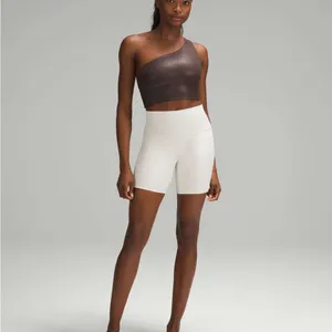 Lululemon Align Asymmetrical Rib Bra C/D *Shine in Espresso Size 8 NWT thumbnail 2