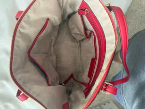 Michael Kors Red Saffiano Leather Tote Bag thumbnail 3