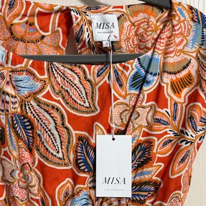 MISA LA Dana Mae Tiered Floral Open Back Maxi Dress Boho Resort Maximalist thumbnail 5