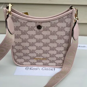 Powder Blush Multi Briley Small MK Signature Crossbody Bag thumbnail 1