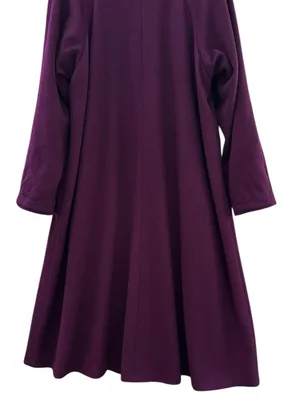 Vintage Casual Corner Purple Wool Long Coat USA Made Trench Scarf Purple Size 8 thumbnail 9
