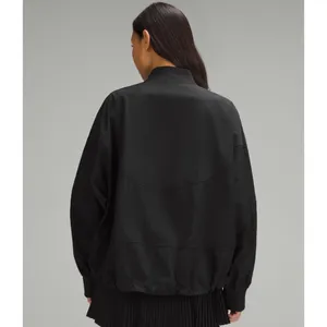 Lululemon Lightweight Bomber Jacket Cinch Hem Black Size XL NWT thumbnail 3
